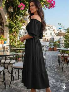 Vestido primavera de liga - Negro - Ver 2