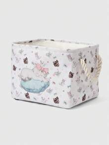 ROMWE Kawaii 嘴唇和卡通图案大容量洗衣篮/脏衣篮 - 睡覺貓咪 - 查看 2