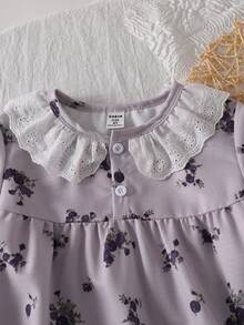 Young Girls Pajamas-2 Piece Pajama Set Spring To Summer - Purple - View 5