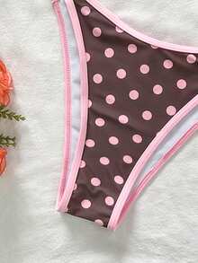 Swim Vcay Women's Summer Beach Polka Dot Print Sexy Bikini Swimsuit Set - Multicolor - View 6