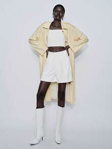 Lumivelle Women's Elegant Striped Lightweight Long Sleeve Jacket, Suitable For Commuting And Vacation - Yellow - View 5