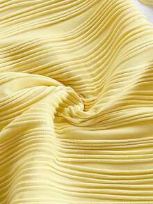 Soleia Women's Jacquard Knit Textured Fabric Metal Accent Jumpsuit, Suitable For Party, Christmas, Date Night, Nightclub, Beach, Cruise, Afternoon Tea, Bohemian, Boho, Vacation, Fall - Yellow - View 7