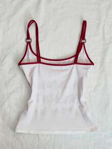 Rina Fox Women's Fashionable Printed Camisole Top, Summer - Red - View 3