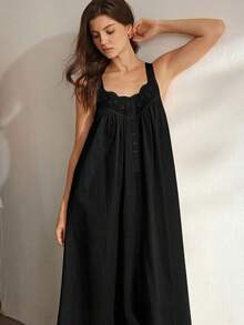 Ocili Women's Solid Color Sleeveless Casual Dress - Black - View 6