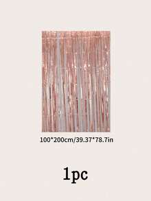 Rèm tua rua bằng giấy bạc màu hồng cho phông nền chụp ảnh bằng kim loại, rèm dây kim loại thích hợp cho trang trí đám cưới, sinh nhật, quà tặng cô dâu và tiệc độc thân. - Hoa hồng - Xem 6