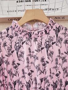 少女系带连衣裙，荷叶边下摆和腰带装饰，适合假日、夏季和旅行 - 彩色 - 查看 8