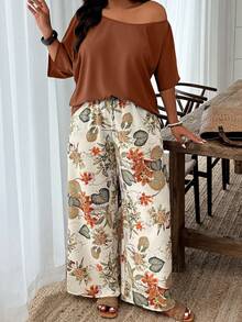 Weeklong 随机印花休闲度假风加大码两件套 - 彩色 - 查看 3