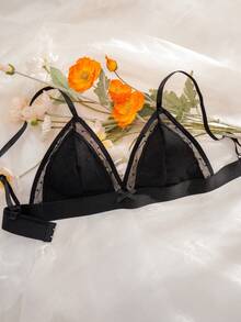 Women's Wireless Bowknot Comfort Bra - Black - View 7