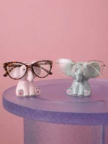 Joivida 1个卡通大象眼镜架 - 粉色大象戴着黑白眼镜，趣味十足的桌面收纳架，适用于家居和办公室装饰，为客厅、书架和电视柜增添创意礼物。大象装饰品，书架点缀，可爱摆件，手绘细节，艺术雕塑，适合爱书人士，趣味设计，精湛工艺，是万圣节和圣诞节室内设计爱好者的理想之选。 - 彩色 - 查看 5