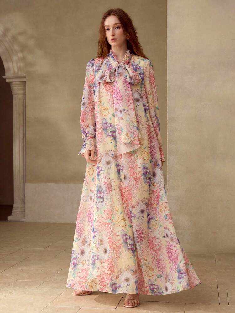 ORGANZA DREAMY DIGITAL PRINT DRESS, SPRING/SUMMER