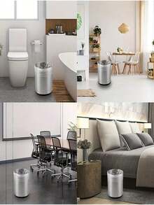 15Pcs/75pcs/Pack Thick Extra Large Drawstring Trash Bags, White Handles, Suitable For Kitchen, Office, Bedroom, Bathroom 4 Gallon Trash Cans, Convenient To Carry (Also Available In 15pcs/1 Roll Trial Pack),Kitchen,Bathroom,Home,Household Suppliers - Multicolor - View 14