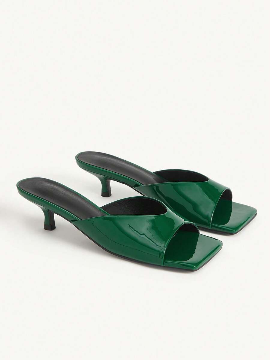 CUCCOO CHICEST 露趾高跟穆勒鞋 返校鞋 大学生鞋 春季鞋 春假复活节 - 綠色 - 查看 1