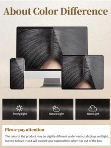 8x8 英寸（20x20厘米）女士假发片，100% 真人发丝，NC# 自然黑，适合有脱发或稀疏发质，无刘海，可增加发量，贴合头皮，夹式接发，花朵发夹 - Natural Black - 查看 11