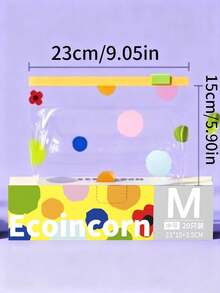 Joivida 1套共50个：20个小号、20个中号和10个大号包装袋。加厚阀门袋，专为厨房和冰箱储存设计，带拉链，容量大。 - 彩色 - 查看 21