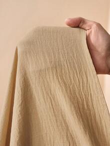 Zivah 2026春夏新款音乐节、复活节、圣帕特里克节、情人节、约会、西部风、游牧风、生日派对、毕业典礼、大学、学生、日常穿着、百搭基础款、休闲、度假、邮轮旅行、海滩、日光浴、爆款、街头风、婚礼宾客波西米亚风、通勤、早午餐、机场、派对、假日郊游、办公室穿着无袖不对称领口收腰A字型长裙,杏色亚麻面料 - 杏色 - 查看 9