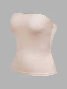 SHEIN EZwear 4 chiếc áo ống nữ màu trơn, chất liệu gân, kiểu dáng thường ngày, thích hợp cho mùa hè. - Nhiều màu - Xem 8