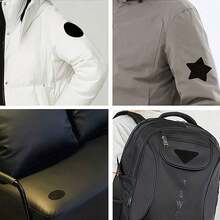 1 Piece Black Self-Adhesive Fabric Patch - Suitable For Down Jackets And Garment Repairs, Easy To Apply - Multicolor - View 3