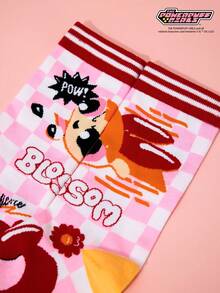 THE POWERPUFF GIRLS X Joivida 3 Pairs Of Fashionable Cartoon Socks, Sweat Absorbing And Breathable Casual Socks - Multicolor - View 7
