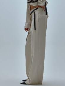 MUSERA 女士西装裤 - 奶油色 - 查看 4