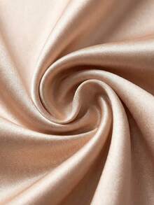 Franclia 女士圆领纯色杏色领口人造珍珠装饰前开衩无袖缎面衬衫，适合约会、日常穿着、派对、夏季、休闲、简约、迷人等场合，夏季上衣 - 杏色 - 查看 4