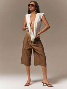 SHUZIA Dép xăng đan nữ màu nâu chấm bi, quai ngang, gót thấp, kiểu dáng thời trang và dễ đi. - màu nâu - Xem 4