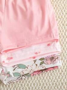 Souflis Souflis 6件套新生女婴可爱优雅碎花短袖上衣短裤套装，春夏款 - 彩色 - 查看 8