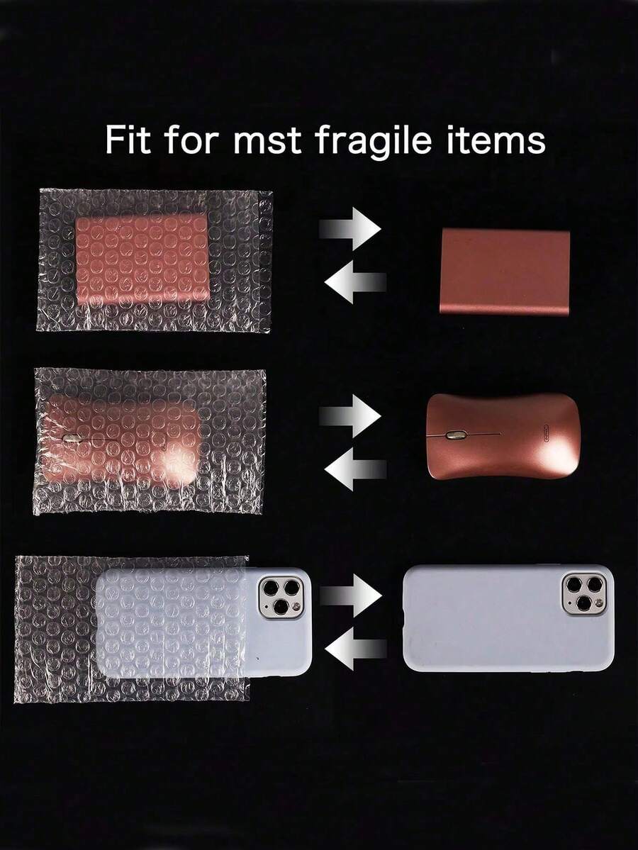 20 pezzi Sacchetti per imballaggio, 10x15 cm/20x25 cm, Bolle d'aria per trasporto antiurto, Coperture con bolle. - Trasparente - Visualizzare 1