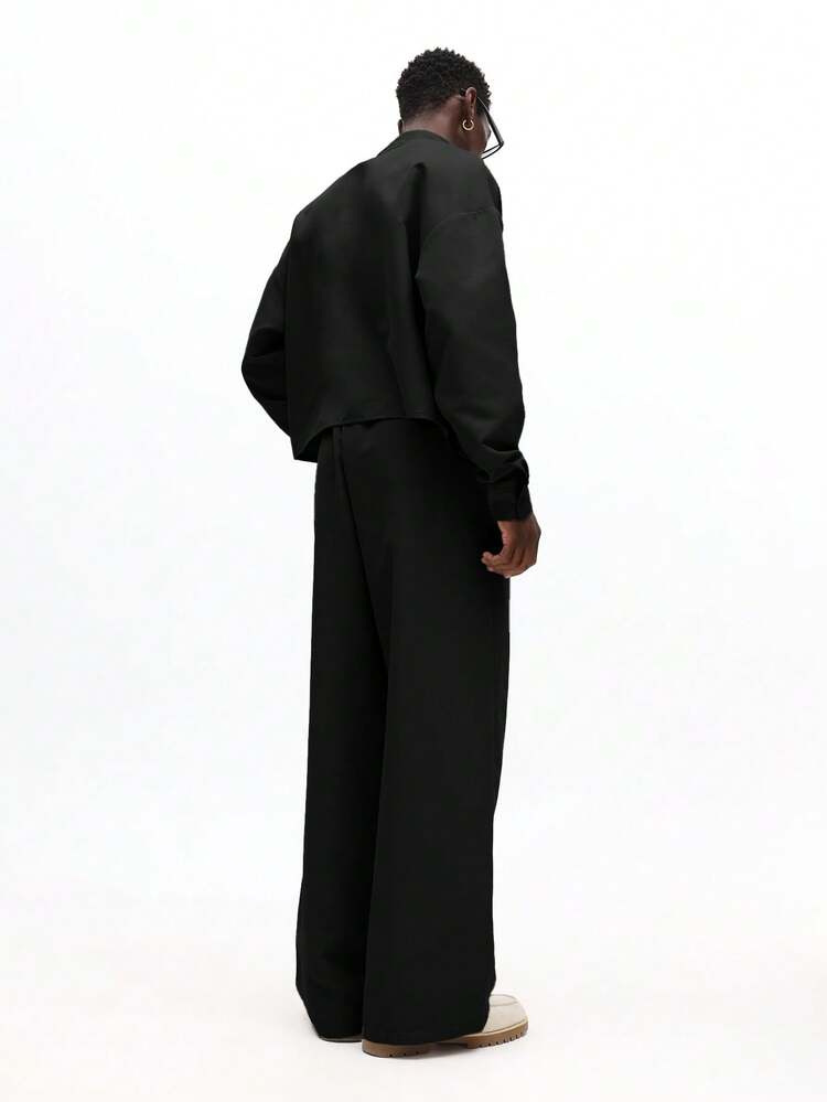 Crop Shirt With Pleated Pants Co-Ord