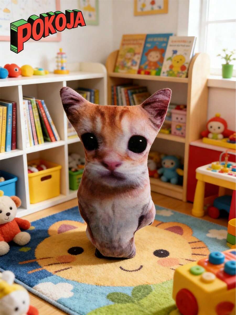 POKOJA LAND - BESTSELLERS 21cm Meme Cat Plush Toys Cat Dolls Plushies Simulation Cat Stuffed Animals Birthday Holiday Gift Kids Boys Collectible Toy Halloween Christmas Gifts Stuffed Toy,Creepy Doll,Funny Plush,Cat Collar Boy,Creepy,Children's Day Gifts - Multicolor - View 1