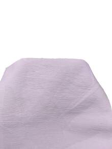 Franclia 女士甜美法式短袖V领荷叶边下摆系带露脐上衣，春夏款 - 紫丁香色 - 查看 7