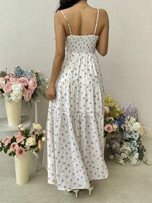 Franclia 女士休闲碎花无袖连衣裙，适合度假 - 彩色 - 查看 5