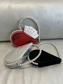 Joivida 心形晚宴包 优雅水钻手拿包 女士晚宴派对 舞会 婚礼 节日礼物 送给朋友 生日 情人节 周年纪念日 - 彩色 - 查看 3