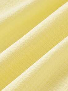 SHEIN MOD Petite 黄色露背蝴蝶结连衣裙，浪漫波西米亚风 - 黃色 - 查看 6