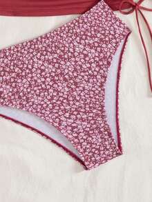 Swim Lushoire Bộ đồ bơi Tankini nữ, quần Tankini vải chấm bi, dây đeo có thể điều chỉnh, áo tank top kiểu áo hai dây thoải mái cho kỳ nghỉ biển. - Nhiều màu - Xem 5