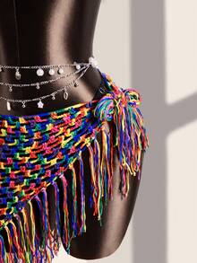 Zestiva Váy khoác ngoài phong cách Bohemian nhiều màu sắc thủ công, trang phục nghỉ dưỡng và đi biển cao cấp, bộ sưu tập Xuân/Hè 2026, đồ bơi nữ mới về cho học sinh, phù hợp cho kỳ nghỉ, hẹn hò, trà chiều, phong cách miền Tây, du thuyền, bãi biển, đảo, du lịch đường bộ, mọi mùa, lễ hội âm nhạc, kỳ nghỉ Boho, kỳ nghỉ Bohemian. - Nhiều màu - Xem 4