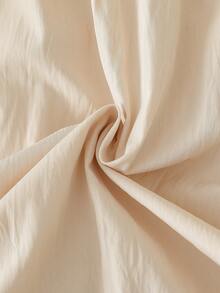 SHEIN Vintaside Kids 女童优雅甜美可爱贴花圆领短袖荷叶边下摆宽松休闲时尚连衣裙，适合度假、旅行、生日礼物、夏季穿着 - 杏色 - 查看 8