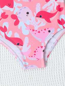 Baby Boys Swimwear Cute Blue And White Color Blocked Crab Print Pattern Knitted Fabric One-Piece Swimsuit Long Sleeved Shorts With Digital Print Hat Two-Piece Set Printed Random Casual Cool Sports Boy Suitable For Vacation Suitable For Summer Toddler Girl Swimsuit Baby Whale Print Swimsuit Baby Bathing Suit Pink One Piece Swimsuit Toddler Baby Girl Bathing Suit - Multicolor - View 3