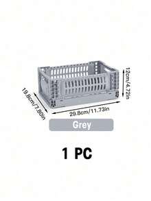 Joivida 1个彩色塑料可折叠收纳篮，非常适合收纳和日常使用，易于组装，可用于厨房、浴室、办公室、客厅、教室、宿舍等场所。 - 彩色 - 查看 15