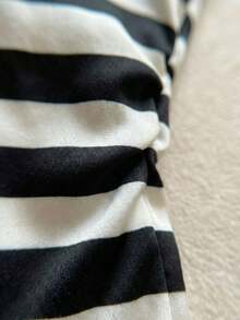 Resyla Women's Sexy Slit Bandeau 2 Pieces Set, Versatile Striped, Fashionable Striped - Multicolor - View 5