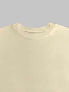 Resyla Blusa de mujer, una camiseta de manga corta en amarillo claro con un diseño de bordes con volantes, una blusa súper hermosa con estilo de ballet para primavera/verano 2026, un regalo para amigos - Amarillo - Ver 3