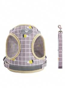 PETSIN Bestseller Plaid Pet Harness & Leash Set For Small/Medium/Large Dogs & Cats - Multicolor - View 15
