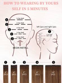 7PCS With 20 Clips 120G Double Weft Invisible Clip In Hair Extensions Human Hair #T4-P4/27 Balayage Chocolate Brown To Caramel Blonde Real Human Hair Clip In Extensions Human Hair Extensions Real Double Weft Human Hair Clip Ins 14-22 Inch For Women/Girls Daily Use And Thin Hair And Salon Use - ST4-P4/27 - View 6