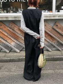 FRIFUL Women's Single-Breasted Cargo Pocket Casual Wide Leg Denim Jumpsuit - Blue - View 5