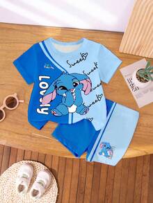 2pcs/Set Girls Casual Creative Cute Cartoon Rabbit, Bubble Tea, Heart Graphic Print T-Shirt And Bike Shorts Set, Comfortable Cozy Summer And Fall Styles, Suitable For Spring, Summer, Autumn