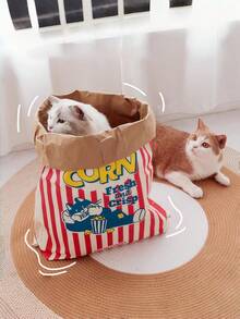 Popcorn Cat Toy - Fun Cartoon Bag For Interactive Play With Cats & Dogs, No Battery Needed - Multicolor - View 8