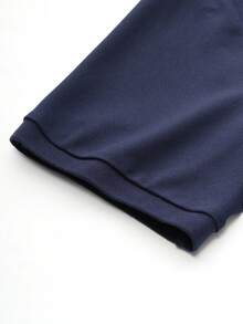 Calvornis Men's Casual Short Sleeve Polo Shirt, Formal, Ceremony - Navy Blue - View 6