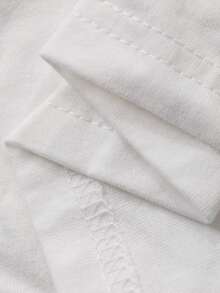 FRIFUL Women's Solid White Cotton Blend Crew Neck Long Sleeve Loose Casual Versatile T-Shirt - White - View 9