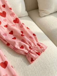 Chiquease Đầm dài in hình trái tim màu hồng dành cho nữ, thích hợp cho đi làm hàng ngày, hẹn hò ngày Valentine, dã ngoại mùa xuân, làm vườn, chụp ảnh, picnic, giờ nghỉ giải và các hoạt động khác. - Màu Hồng  Dưa hấu - Xem 6