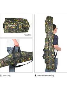 Portable Fishing Rod Case Durable Folding Fishing Rod Carry Case Fishing Tackle Storage Bag Camouflage Travel Fishing Bag - Multicolor - View 4
