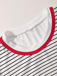 Manfinity Dauomo Men's Casual Striped Crew Neck Short Sleeve T-Shirt, Summer - Multicolor - View 3
